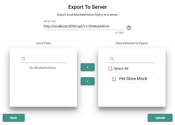 Export to Server Form