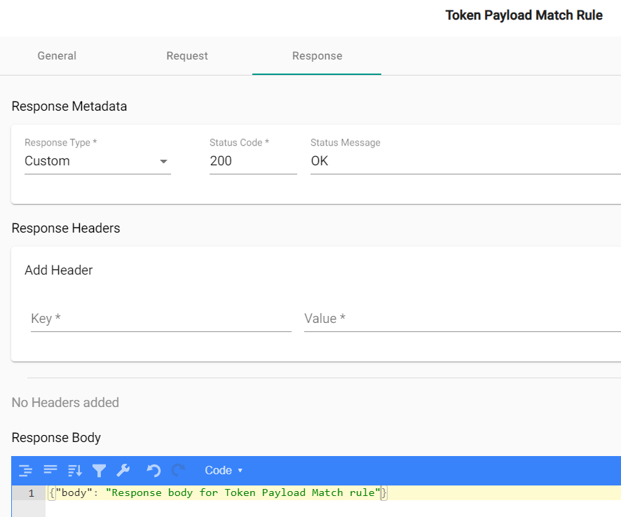 Token Payload Match - Response